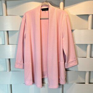 Black Label by Evan-Picone Light Pink Long 3/4 Sleeve Jacket Extra Large XL